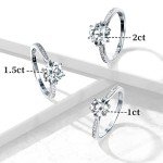 Moissanite Engagement Ring - Round Solitaire Design