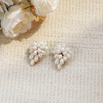 Freshwater Pearl Grape Clip-On Earrings