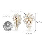 Freshwater Pearl Grape Clip-On Earrings