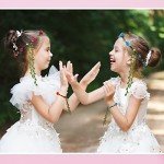 48 Pcs Flower Crown and Bracelet Set