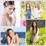 48 Pcs Flower Crown and Bracelet Set