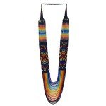 Ukrainian Beaded Layered Tribal Necklace - Blue
