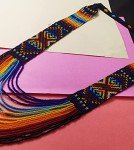 Ukrainian Beaded Layered Tribal Necklace - Blue