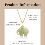 Dainty Green Jade Elephant Pendant Choker Necklace