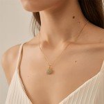 Dainty Green Jade Elephant Pendant Choker Necklace