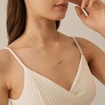 Dainty Green Jade Elephant Pendant Choker Necklace