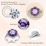 Stunning Amethyst Signet Ring in Sterling Silver