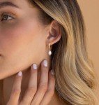 Trendy Gold Pearl Hoop Earrings for Women