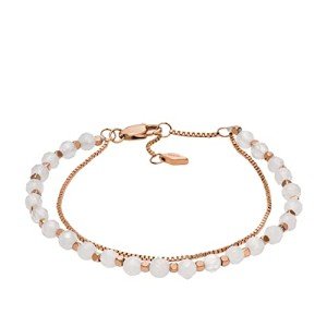 Rose Gold Stainless Steel Beaded Bracelet for Women