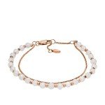 Rose Gold Stainless Steel Beaded Bracelet for Women