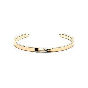 Gold Stainless Steel Women's Twist Cuff Bracelet