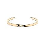 Gold Stainless Steel Women's Twist Cuff Bracelet
