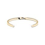 Gold Stainless Steel Women's Twist Cuff Bracelet