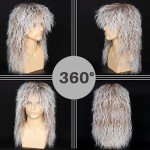 80s Glam Rock Wig and Costume Set for Men