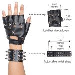 80s Glam Rock Wig and Costume Set for Men