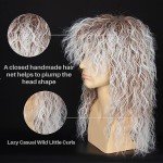 80s Glam Rock Wig and Costume Set for Men