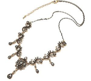 Vintage Art Deco Smokey Topaz Statement Necklace