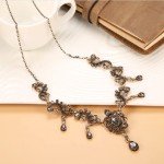 Vintage Art Deco Smokey Topaz Statement Necklace
