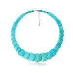 Turquoise Chunky Choker Necklace in Sterling Silver