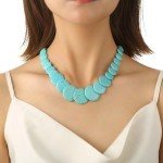 Turquoise Chunky Choker Necklace in Sterling Silver