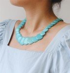 Turquoise Chunky Choker Necklace in Sterling Silver
