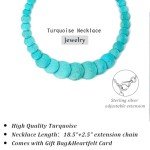 Turquoise Chunky Choker Necklace in Sterling Silver