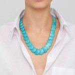 Turquoise Chunky Choker Necklace in Sterling Silver