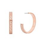 Michael Kors Pink Rose Gold Hoop Earrings