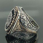 Silver Seal of Solomon Signet Ring for Men