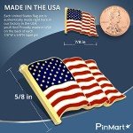 Patriotic American Flag Gold Plated Lapel Pin