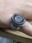 Silver Seal of Solomon Signet Ring for Men