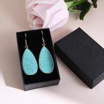 Handmade Gold Turquoise Drop Earrings for Women