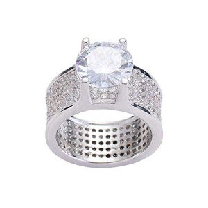 Personalized Iced Out Fashion Ring in 18K Gold