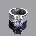Personalized Iced Out Fashion Ring in 18K Gold