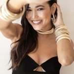 Chunky Gold Bangle Bracelets Set for Women