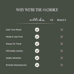 Chunky Gold Bangle Bracelets Set for Women