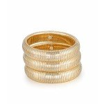Chunky Gold Bangle Bracelets Set for Women