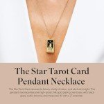 Star Tarot Card Pendant Necklace in Gold