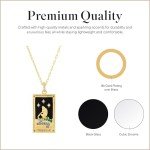 Star Tarot Card Pendant Necklace in Gold