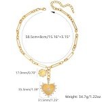 Golden Sun Heart Pendant Necklace for Women