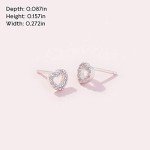 PANDORA Sterling Silver Open Heart Stud Earrings