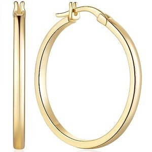 14K Gold Lightweight Hoop Earrings for Women