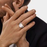 Mens 925 Sterling Silver Square Signet Ring