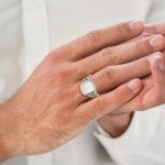 Mens 925 Sterling Silver Square Signet Ring