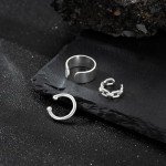 Moodear 3-Piece Chunky Non-Piercing Ear Cuffs