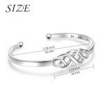 Celtic Knot Silver Cuff Bracelet for Women