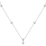 Forest Moissanite Choker Necklace in Sterling Silver