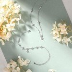 Forest Moissanite Choker Necklace in Sterling Silver