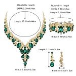 Emerald Gold-Tone Teardrop Bridal Jewelry Set