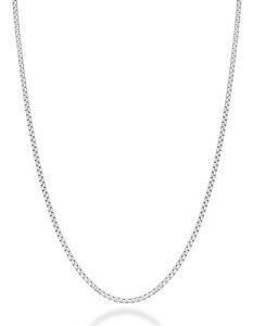 Miabella 925 Sterling Silver 24-Inch Box Chain Necklace